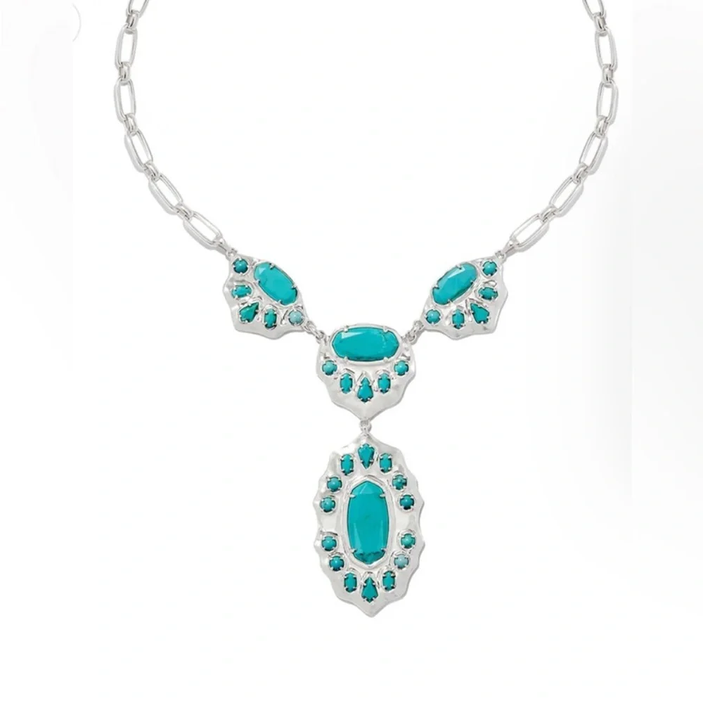 Kendra Scott Yellow Rose Western Montana Necklace with Turquoise Accents - Picture 1 of 1